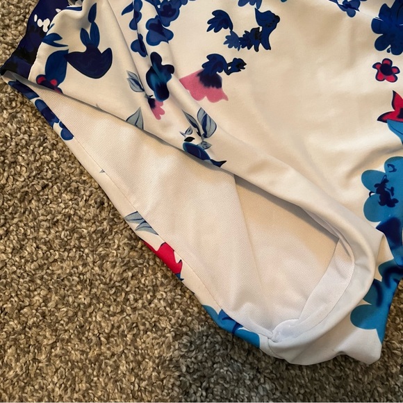 Blue and Pink Floral One Piece bathing suit - Picture 4 of 4